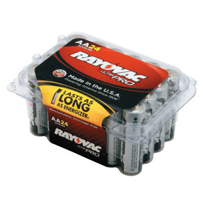 Ultra Pro Alkaline Reclosable Batteries, AA, 1.5 V 620-ALAA-24PPJ