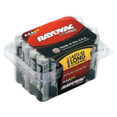 Ultra Pro Alkaline Reclosable Batteries, AAA, 1.5 V 620-ALAAA-24PPJ