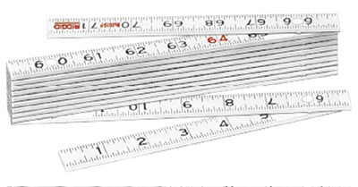 Fiberglass Folding Rule, Model 1619F, 6 ft, SAE, 6 in Inside Flat Reading 632-73370