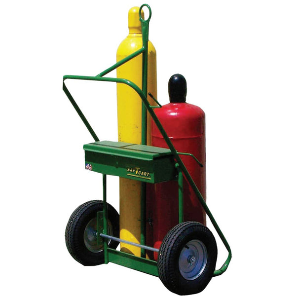 400 Series Carts, Holds 2 Cylinders, 9.5"-12.5" dia., 16" Pneum.Wheels, 62" H 339-552-16