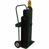 800 Series Cart, Holds 2 Cylinders, 8 in to 9-1/2 in dia, 8 in Semi-Pneumatic Wheels 339-820-8