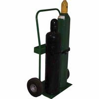 800 Series Cart, Holds 2 Cylinders, 6-1/2 in to 7-3/4 in dia, 10 in Pneumatic Wheels 339-821-10