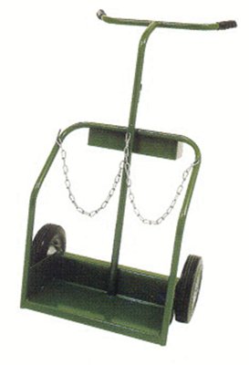 900 Series Cart, Holds 2 Cylinders, 8-1/2 in and 9-1/2 in dia, 10 in Semi-Pneumatic Wheels 339-950-10