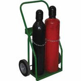 Small & Medium Cylinder Cart, Holds 2 Cylinders, 9-1/2 in dia, 8 in Semi-Pneumatic Wheels 339-CTR-110-1T