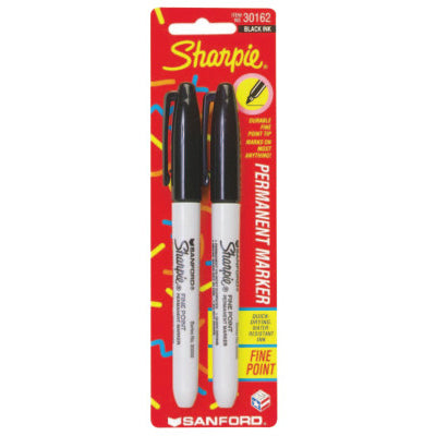 Fine Tip Permanent Marker, Black, 36 Bulk 652-35010