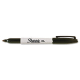 Fine Tip Permanent Marker, Black, Bullet 652-30162PP