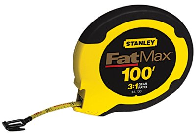 FatMax Long Tape, 100 ft x 3/8 in, Inch, Single Sided, Yellow/Black 680-34-130