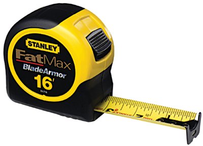 FatMax Classic Tape Measure, 1-1/4 in W x 16 ft L, SAE, Black/Yellow Case 680-33-716