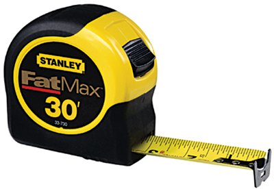 FatMax Classic Tape Measure, 1-1/4 in W x 30 ft L, SAE, Black/Yellow Case 680-33-730