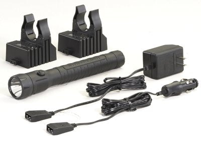 PolyStinger LED Haz-Lo Rechargeable Flashlights, 4 Cell, AC/DC Charger, BK 683-76442