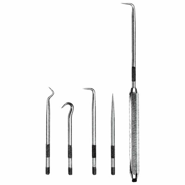 4-Pc Hook and Pick Set with Vinyl Case, Steel, 5-9/16 in 758-H4W