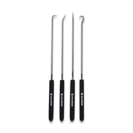 Long 4-Piece Hook and Pick Set, Non-Slip Handle, Steel, 9-3/4 in L 758-CHP4-L