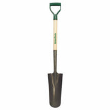 Drain & Post Spade, 14 in L x 5.25 in W Round Blade, 27 in Hardwood Poly D-Grip Handle 760-47107