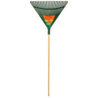 Leaf Rake, 24 in Poly Blade, 48 in Hardwood Handle 760-64309