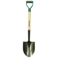 Round Point Shovel, 11.5 in L x 8.5 in W Blade, 28 in North American Hardwood Poly D-Grip Handle 760-43106