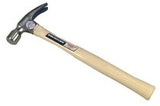 Framing Rip Hammer, Forged Steel Head, Straight White Hickory Handle, 18 in, 28 oz Head, Milled Face 770-606M