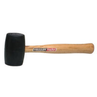 Solid Rubber Mallets, 20 oz, 10-5/8 in, Hardwood Handle 770-RM2W