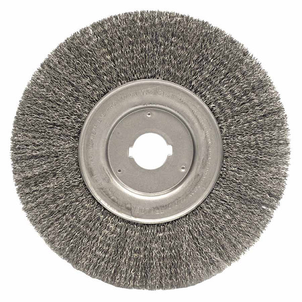 Narrow Face Crimped Wire Wheel, 10 in D, .014 Steel Wire 804-01259