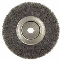 Narrow Face Crimped Wire Wheels, 10 in Dia. x 3/4 in , 0.014 in, Steel, 4,000rpm 804-01250-12