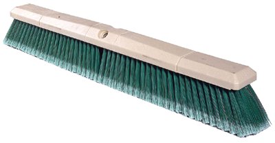 Perma-Sweep Floor Brush, 24 in Foam Block, 3in Trim L, Flagged Green Polystyrene 804-42164