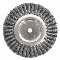 Standard Twist Knot Wire Wheel, 8 in D x 5/8 in W, .014 in Steel Wire, 6,000 rpm 804-08135