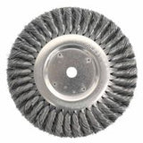 Standard Twist Knot Wire Wheel, 8 in D, .014 in Steel Fill, 3/4 in Arbor Hole 804-08138