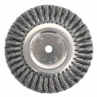 Standard Twist Knot Wire Wheel, 8 in D, .014 in Steel Fill, 3/4 in Arbor Hole 804-08138