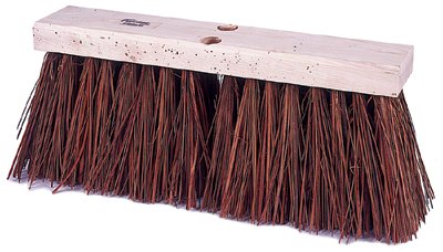 Street Broom, 16 in Hardwood Block, 6-1/4 in Trim L, Bass/Palmyra Blend 804-42032