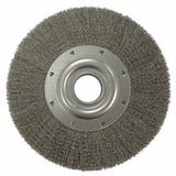 Wide-Face Crimped Wire Wheel, 12 in Dia. x 2 in W, 0.014 in Steel, 3,000 rpm 804-03230