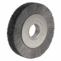 Wide-Face Crimped Wire Wheel, 8 in Dia. x 1.5 in W, 0.0118 Stainless Steel, 4,000 rpm 804-03590