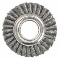 Wide Face Standard Twist Knot Wire Wheel, 6 in Dia. x 1 3/8 W, 8,000 rpm 804-09180