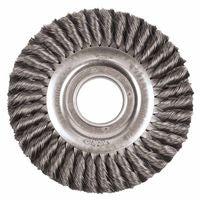 Wide Face Standard Twist Knot Wire Wheel, 8 in Dia. x 2 in, 0.016 in, 6000 RPM 804-09430