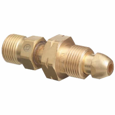 Brass Cylinder Adaptors, From CGA-510 POL Acetylene To CGA-300 Commercial Acetylene 312-15