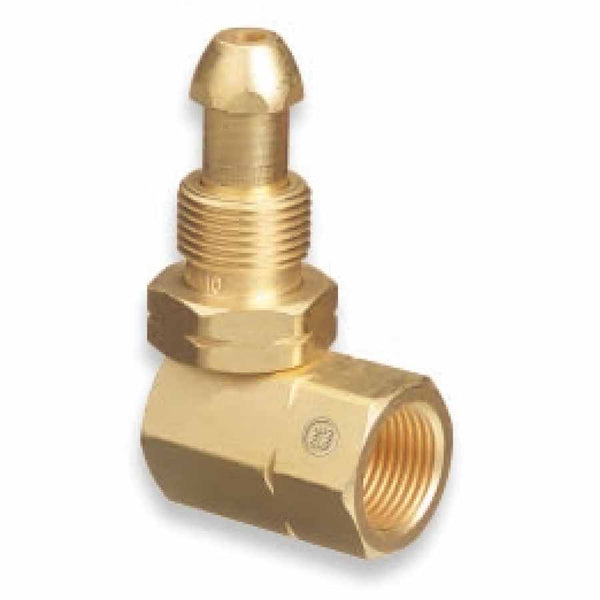 Brass Cylinder Adaptor, From CGA-510 POL Acetylene To CGA-510 POL Acetylene 90? 312-820