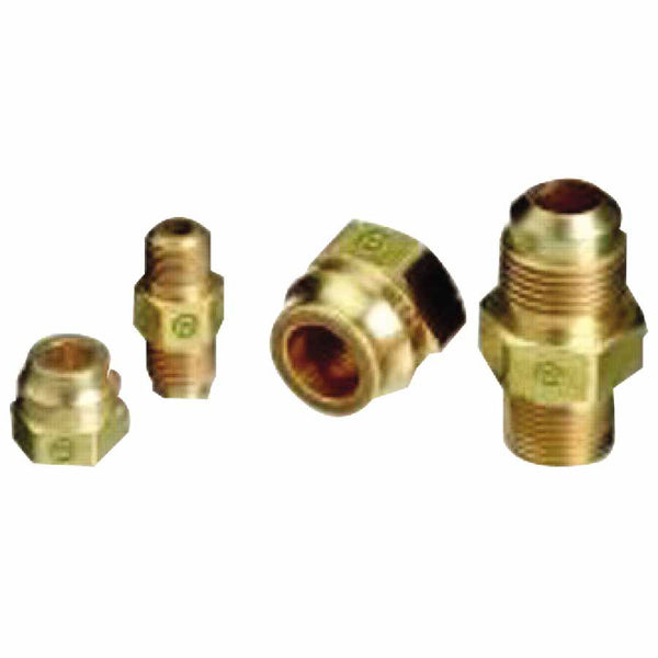 Brass SAE Flare Tubing Connections, Adapter, 500PSIG, CGA-440 to 3/8 in NPT(M) 312-F-42