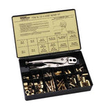 Hose Repair Kit, A-Size/B-Size Nuts, B-Size Fittings, 3/16 in Hose ID, Hand-Grip 2-Hole Jaw Crimp Tool 312-CK-24