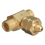 Manifold Coupler Tee, Coupler, 3000 PSIG, Brass, Oxygen 312-T-62