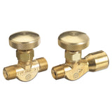 Brass Body Valve for Non-Corrosive Gases, 200 psig, B-Size 9/16 in-18 RH (M), 1/4 in NPT (M), Oxygen CGA-022 312-207