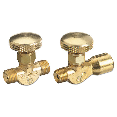 Brass Body Valve for Non-Corrosive Gases, 3000 psig, Inlet 1/4 in NPT (M), Outlet 1/4 in NPT (F) 312-217