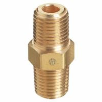 Pipe Thread Hex Nipples, 3000 PSIG, Brass, 1/2 in NPT Male 312-B-8HP