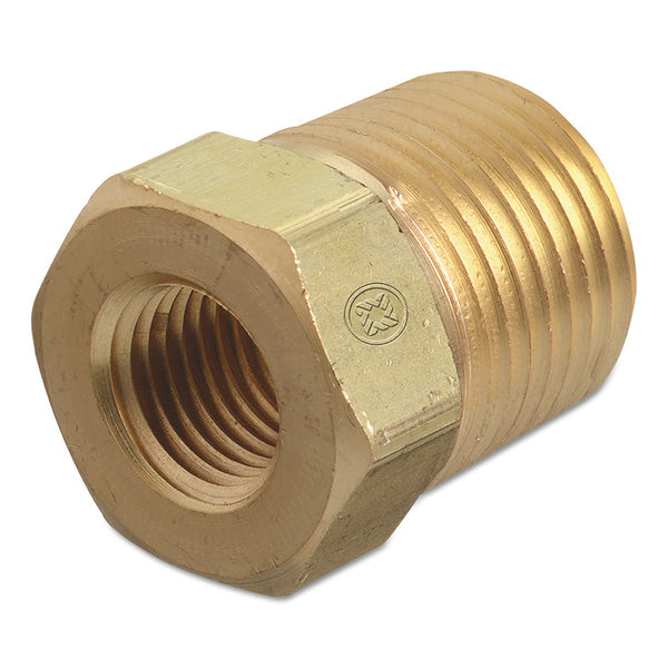 Pipe Thread Bushings, 3,000 PSIG, Brass, 1/4 in (NPT);3/4 in (NPT) 312-BB-4-12HP