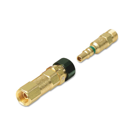 Quick Connect,Torch to Hose with Check Valve, Male Plug/Female Socket, Oxygen/Inert 312-QDB12