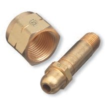 Regulator Inlet Nipple, Butane, Propane, 1/4 in (NPT), 2-1/2 in, Brass, CGA-555 312-76