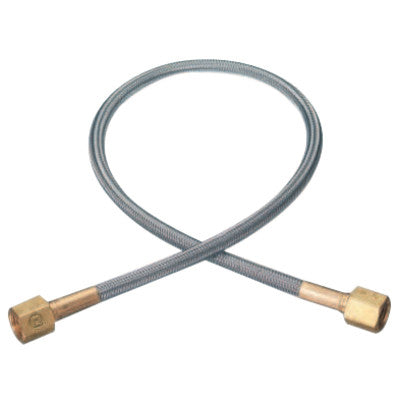 Stainless Steel Flexible Pigtail, 3000 psig, Brass Connections, 18 in L 312-PF2-4-18